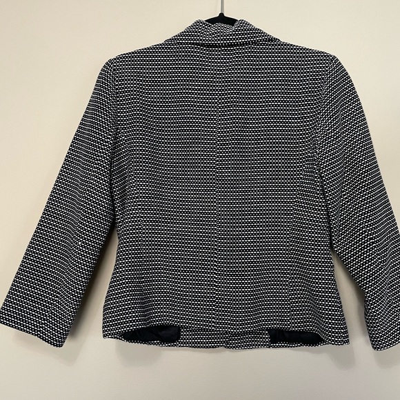 Cynthia Rowley Blazer size M black and white woven design 100% cotton - Picture 2 of 5